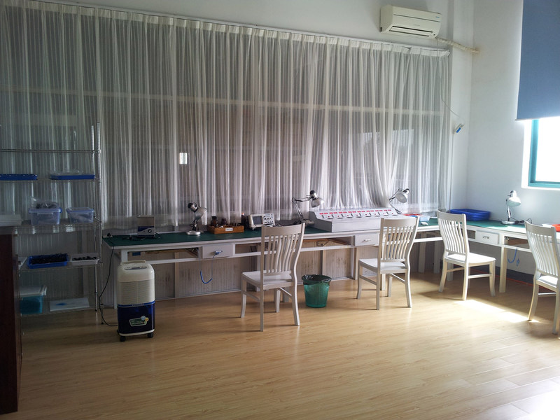 Salle d'essai pour capteurs de débit